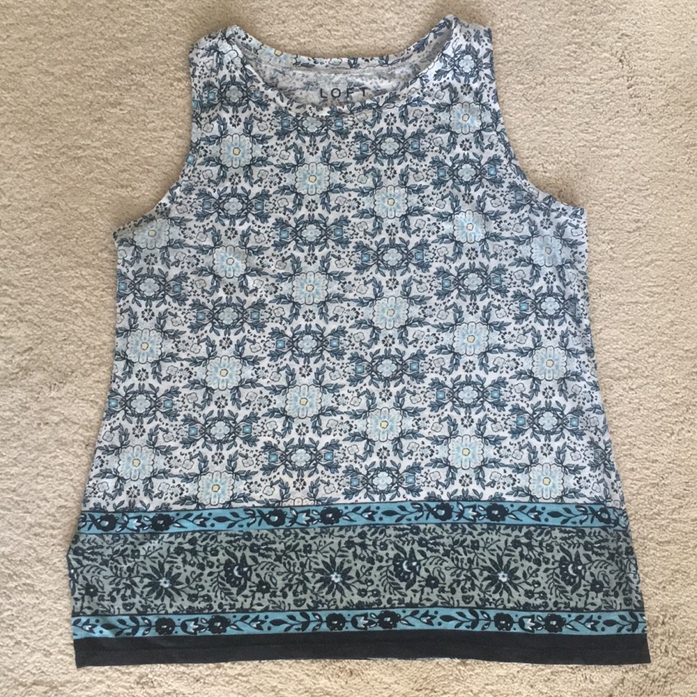 LOFT Floral Sleeveless Shirt